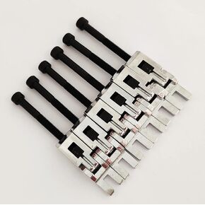 sdwutong Set of 6 Double Locking Systyem Locked Saddles with Wrench for Floyd Rose Guitar Tremolo Bridge with Saddle Blocks Black