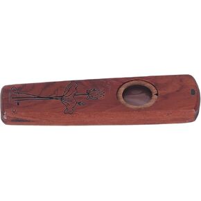 Kazoo Flute Professional Amplified Ham with Wooden Kazoo Mouth Ring (Rosewood)