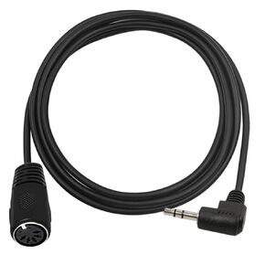 Disscool MIDI Din 5 Pin Female to 90 Degree 3.5mm 1/8'' Male TRS Stereo Jack Audio Cable, 5 Pin DIN Cable for Speaker, Amplifier, Mixe, MIDI Keyboard(0.5M/1.7FT)