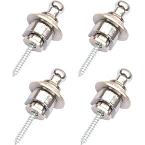 4Pcs Yootones Metal Premium Guitar Strap Locks & Buttons Security Quick Release Straplocks Strap Adapter Compatible with Electric Guitar Bass Ukulele (Black)