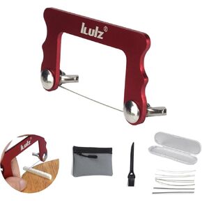 مجموعة مبرد صواميل الجيتار - 6 قطع كهربائية من iLuiz Pro-Grade، فولاذ مقاوم للصدأ مطلي بالألماس، مقاسات 0.010 بوصة - 0.046 بوصة - مع حقيبة تخزين وفرشاة تنظيف، أداة جيتار مثالية للأوتار الخفيفة in Kuwait