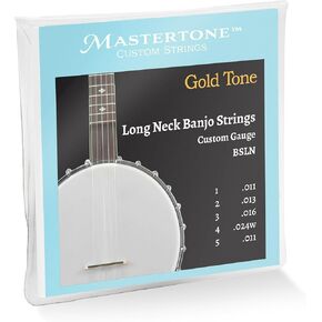 Gold Tone Mastertone™ Long Neck Banjo Strings (.011,.013, .016, .024w, .011)