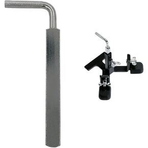 Cowbell Percussion Pedal Mount L Rod for Bass Drum Pedals Percussion Mount Bracket Hardware Accessories 9mm-16mm
