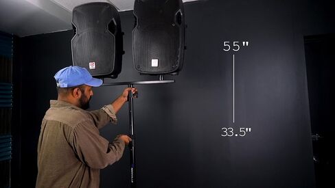 Rockville 20" Mounting Pole from Subwoofer to Speaker, Heavy Duty Steel, Black, 20 inch (RSP20) in Saudi Arabia