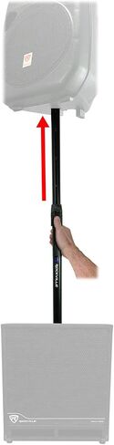 Rockville 20" Mounting Pole from Subwoofer to Speaker, Heavy Duty Steel, Black, 20 inch (RSP20) in Saudi Arabia
