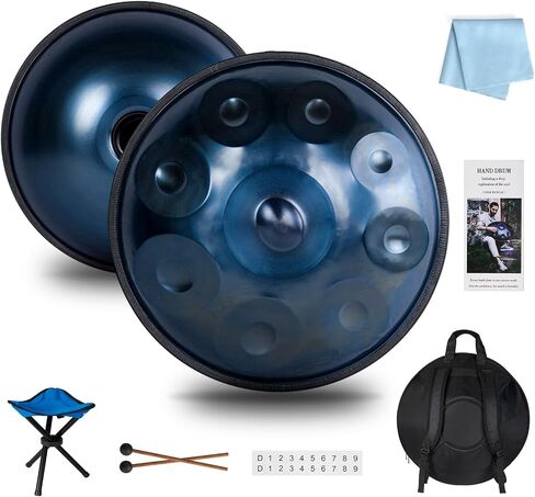 Rain Drum for Outside Garden 6 Inch 8 Note Steel Tongue Drum with Storage Bag,Chakra Drum for Rain Outdoor, Rain Drum for Garden Instrument for Meditation or Yoga Navy Blue in Saudi Arabia