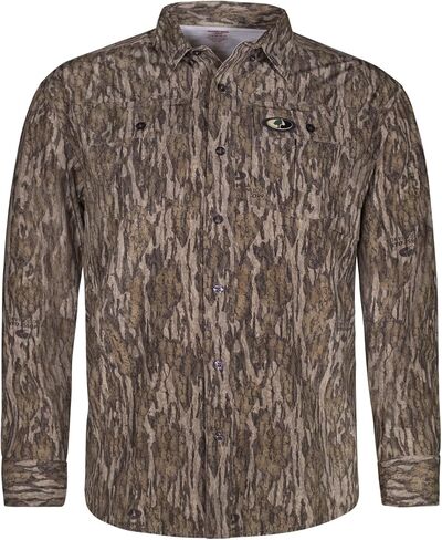 قمصان صيد خفيفة الوزن بأكمام طويلة مموهة من Mossy Oak Camo Tibbee للرجال in Saudi Arabia