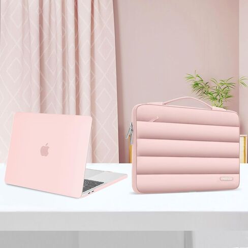 حافظة MOSISO متوافقة مع جهاز MacBook Pro 13 بوصة M2 2024-2016 A2338 M1 A2251 A2289 A2159 A1989 A1708 A1706، حافظة صلبة بلاستيكية وحقيبة منتفخة وغطاء للوحة المفاتيح وكاميرا الويب وواقي شاشة، أسود in Kuwait