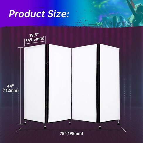 DJ Facade Booth Portable DJ Event Booth Foldable Cover Screen Metal Frame Booth Black White Scrims Front Board Video Light Projector Display Scrim Panel with Carry Bag in Saudi Arabia