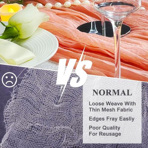 مفرش طاولة من القماش القطني بطول 10 أقدام من قماش الجبن الريفي بوهو باللون الوردي المغبر لتزيين حفلات الزفاف، وديكورات حفلات الشاي، ومستلزمات حفلات الزفاف وعيد الفصح الصيفي in Kuwait