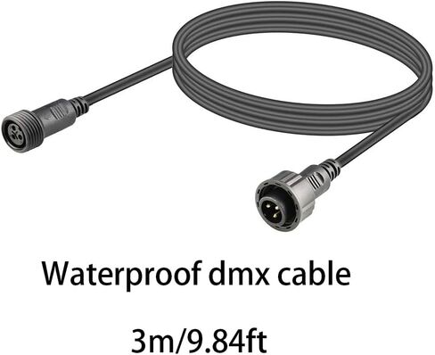 ماء Dmx كابل XLR اتصال سلك 3m 9.8ft IP تصنيف Dmx تمديد كابل، في الهواء الطلق Dmx كابل موصل محول لأضواء المسرح جنبا إلى جنب 3 دبوس Dmx المنهي التوصيل للماء Dmx سلك قبعات in Kuwait