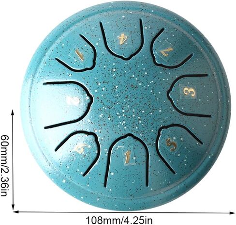 Garden Rain Drum for Outside Rain Chime Tongue Drum 3 Inch 6 Note Mini Handpan Drums Outdoor Rain Bells Garden Percussion Instrument With Mallets & Bag, Musical Gift for Kids & Adults in Saudi Arabia