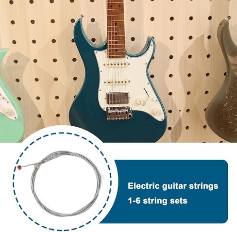 ECSiNG 1 Set (6PCS) Electric Guitar Strings 009-042 Replacement High Carbon Steel Strings for Electric Guitar Nickel-plated Strings Musical Instrument Accessories in Saudi Arabia