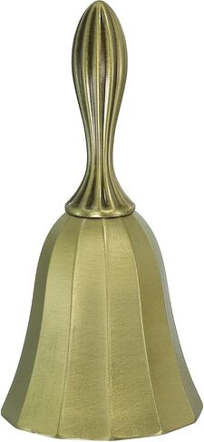 PATIKIL Hand Bell, 1pcs Dinner Bell Call Bell Vintage Metal for Dinner Service Church Wedding Christmas, Silver in Saudi Arabia