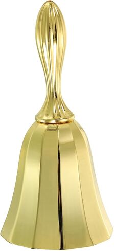 PATIKIL Hand Bell, 1pcs Dinner Bell Call Bell Vintage Metal for Dinner Service Church Wedding Christmas, Silver in Saudi Arabia