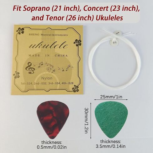 5 Set Nylon Ukulele Strings, Ukulele Strings for Soprano Concert Tenor Ukulele 21 23 26 Inch, Replacement Ukulele Strings Kit in Kuwait