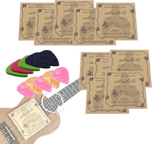 5 Set Nylon Ukulele Strings, Ukulele Strings for Soprano Concert Tenor Ukulele 21 23 26 Inch, Replacement Ukulele Strings Kit in Kuwait