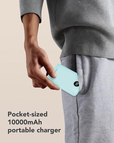Mini Portable Charger with Built-in Cables 22.5W Fast Charging Power Bank USB-C Small Battery Pack 10000mAh Travel Essential Slim Battery for iPhone, Samsung, Android, and More in Saudi Arabia