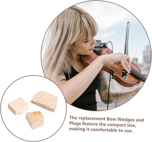 Toyvian 2 Sets Violin Bow Cork Fiddlestick Wedges Balanced Bow Wedges Violin Bow Hold Tool Music Instrument in Saudi Arabia
