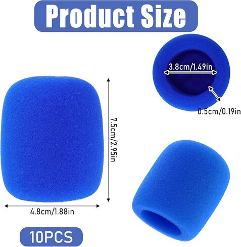 10 Pcs Colorful Foam Mic Cover Microphone Windscreen Covers Thick Foam Covers for Microphone Reusable Micro Foam Filter for Most Handheld Stage Microphone for KTV in Saudi Arabia