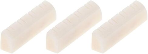 Acoustic Guitar Nuts, 3 Pcs Mandolin Bone Nut String Nut Bone Saddle Nut 8 String Mandolin Nut Slots Real Bone Bridge Nut Saddle Blank for Mandolin Replacement Repair Accessories in Saudi Arabia