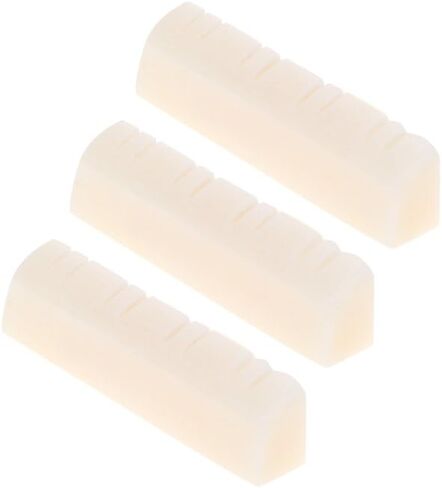 Acoustic Guitar Nuts, 3 Pcs Mandolin Bone Nut String Nut Bone Saddle Nut 8 String Mandolin Nut Slots Real Bone Bridge Nut Saddle Blank for Mandolin Replacement Repair Accessories in Saudi Arabia
