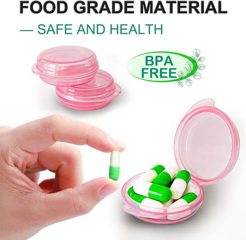 Small Pill Box, Daily Pill Case Portable for Purse Pocket,Travel Pills Box Medicine Storage Container Earplug Case (Purple-3 pcs) in Saudi Arabia