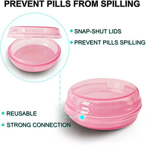 Small Pill Box, Daily Pill Case Portable for Purse Pocket,Travel Pills Box Medicine Storage Container Earplug Case (Purple-3 pcs) in Saudi Arabia
