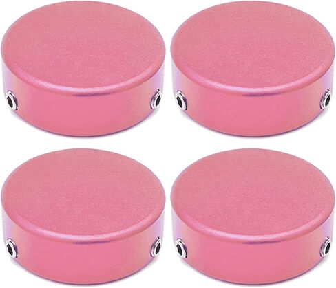 Footswitch Topper Metal Buttons with 3 Set Screws and Rubber Insert for Guitar Effect Pedal Foot Switch 10mm, Pink 4pcs in Saudi Arabia