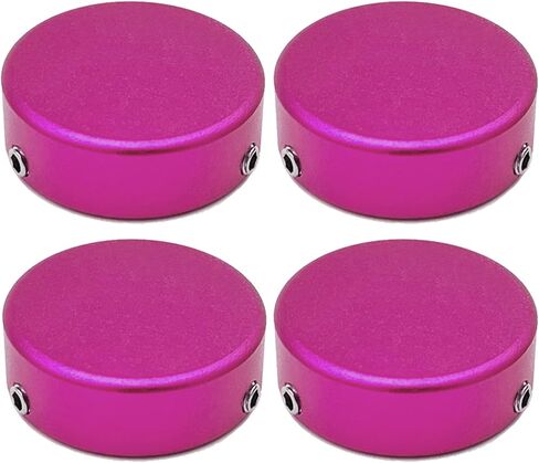 Footswitch Topper Metal Buttons with 3 Set Screws and Rubber Insert for Guitar Effect Pedal Foot Switch 10mm, Pink 4pcs in Saudi Arabia