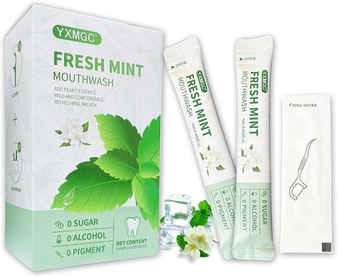 Travel Size Mouthwash Packets Individual Mini Mouthwash for Fresh Breath(Pack of 20) in Saudi Arabia
