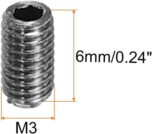 MECCANIXITY Guitar Bridge Saddle Height Adjustment Screws Metric M3x8 Silver for Electric Guitars Bridge 20pcs in Saudi Arabia