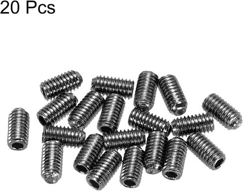 MECCANIXITY Guitar Bridge Saddle Height Adjustment Screws Metric M3x8 Silver for Electric Guitars Bridge 20pcs in Saudi Arabia