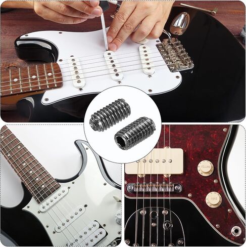 MECCANIXITY Guitar Bridge Saddle Height Adjustment Screws Metric M3x8 Silver for Electric Guitars Bridge 20pcs in Saudi Arabia