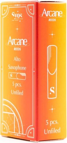 Syos Arcane Alto Saxophone Reeds 3.5 - Easy to Control Alto Sax Reeds 3.5 for a Warm and Rich Sound - Unfiled Reeds for Alto Saxophone Mouthpiece - Alto Saxophone Reeds Box of 5 in Saudi Arabia