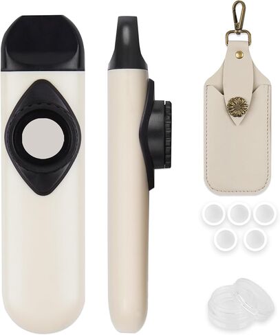 Kazoo with Leather Case for Kids and Adults with 5 Membranes, Neck Hanging Lace and Pocket Bag, A Musical Instrument Gift for All Ages(1-White) in Kuwait
