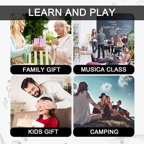 Everjoys Kalimba Thumb Piano 17 Keys، Portable Mbira Finger Piano مع حافظة واقية، كتاب الأغاني سريع التعلم، مطرقة الضبط، الكل في مجموعة واحدة (أحمر) in Kuwait