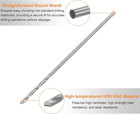 25 قطعة من HARFINGTON لقمة ثقب صغيرة من نوع Jobber #75 0.5 مم / 0.02 بوصة من الفولاذ عالي السرعة HSS أداة ثقب صغيرة من الفولاذ المقاوم للصدأ والألومنيوم والخشب والبلاستيك in Saudi Arabia