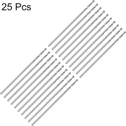 HARFINGTON 25pcs Micro Jobber Twist Drill Bits #75 0.5mm / 0.02" High Speed Steel HSS Mini Drilling Bit Tool for Stainless Steel Aluminum Wood Plastic in Saudi Arabia