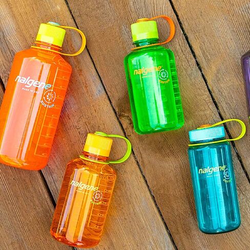 Nalgene Sustain Tritan BPA-Free Water Bottle Made with Material Derived from 50% Plastic Waste, 16 OZ, Wide Mouth, Denim in Kuwait