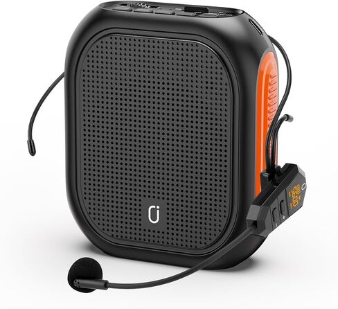 JYX Portable Voice Amplifier for Teacher with Wireless Microphone Headset, Rechargeable PA System Support MP3, AUX in, REC for Teaching, Meeting, Presentation in Saudi Arabia