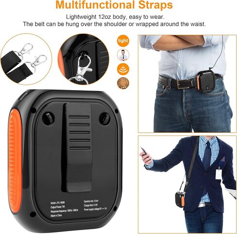 JYX Portable Voice Amplifier for Teacher with Wireless Microphone Headset, Rechargeable PA System Support MP3, AUX in, REC for Teaching, Meeting, Presentation in Saudi Arabia