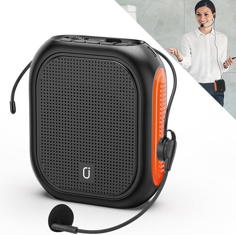 مضخم صوت محمول JYX للمعلم مع سماعة ميكروفون لاسلكية، نظام PA قابل لإعادة الشحن يدعم MP3، مدخل AUX، REC للتدريس والاجتماعات والعروض التقديمية in Kuwait