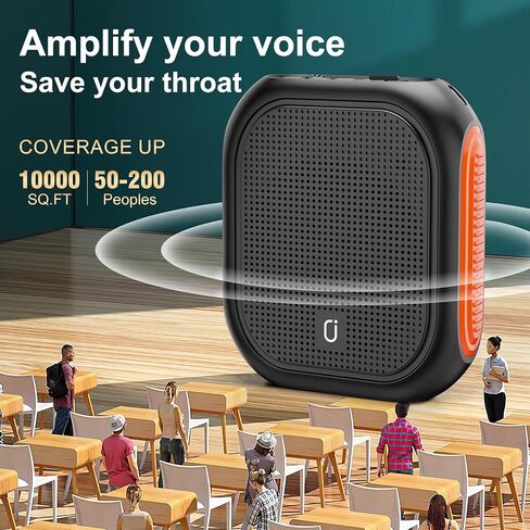 مضخم صوت محمول JYX للمعلم مع سماعة ميكروفون لاسلكية، نظام PA قابل لإعادة الشحن يدعم MP3، مدخل AUX، REC للتدريس والاجتماعات والعروض التقديمية in Kuwait