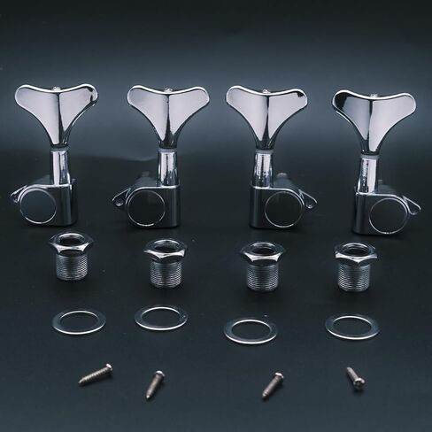 2R2L Electric Bass Guitar Sealed Tuning Pegs Tuners Machine Heads Tuning Keys/Buttons Guitar Parts Machine Head Tuners for Precision Bass and Jazz Bass (2R2L Black) in Kuwait