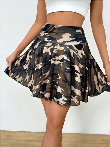 WDIRARA Women's Newspaper Print Athletic Shorts 2 In1 High Waist Workout Shorts with Pockets in Saudi Arabia