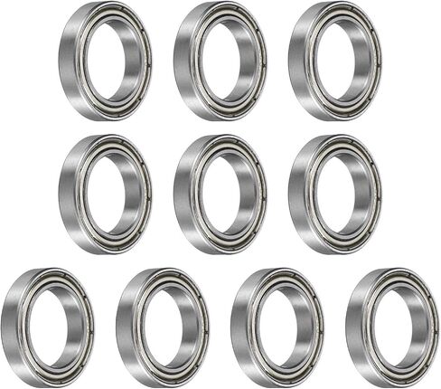 uxcell 10pcs 6902ZZ Bearing 15x28x7mm, Chrome Steel Double Shielded Precision Bearing, Lubricated Deep Groove Ball Bearings, P6 (ABEC 3) in Saudi Arabia