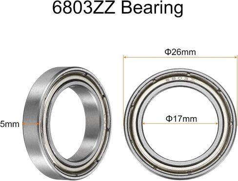 uxcell 10pcs 6902ZZ Bearing 15x28x7mm, Chrome Steel Double Shielded Precision Bearing, Lubricated Deep Groove Ball Bearings, P6 (ABEC 3) in Saudi Arabia
