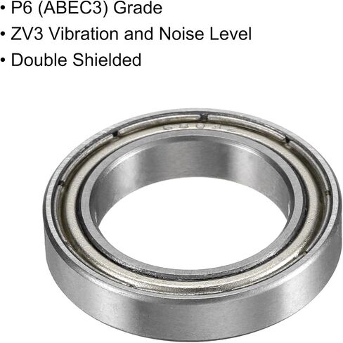 uxcell 10pcs 6902ZZ Bearing 15x28x7mm, Chrome Steel Double Shielded Precision Bearing, Lubricated Deep Groove Ball Bearings, P6 (ABEC 3) in Saudi Arabia