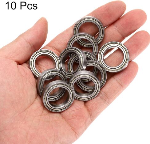 uxcell 10pcs 6902ZZ Bearing 15x28x7mm, Chrome Steel Double Shielded Precision Bearing, Lubricated Deep Groove Ball Bearings, P6 (ABEC 3) in Saudi Arabia